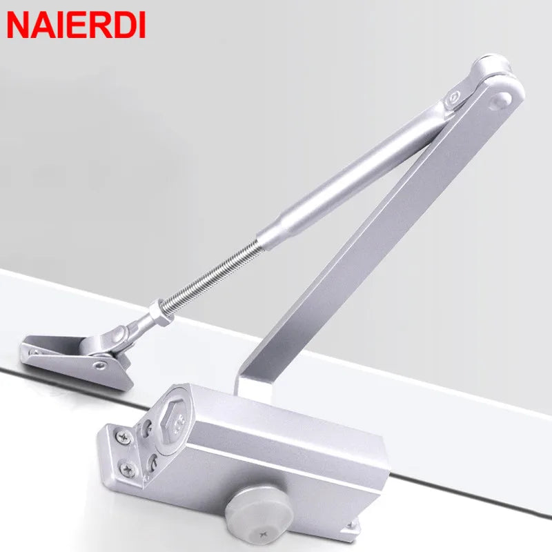NAIERDI Hydraulic Buffer Door Closer 25KG to 80KG Adjustable Speed Door Closing Equipment Mute Soft Closing Door Hardware