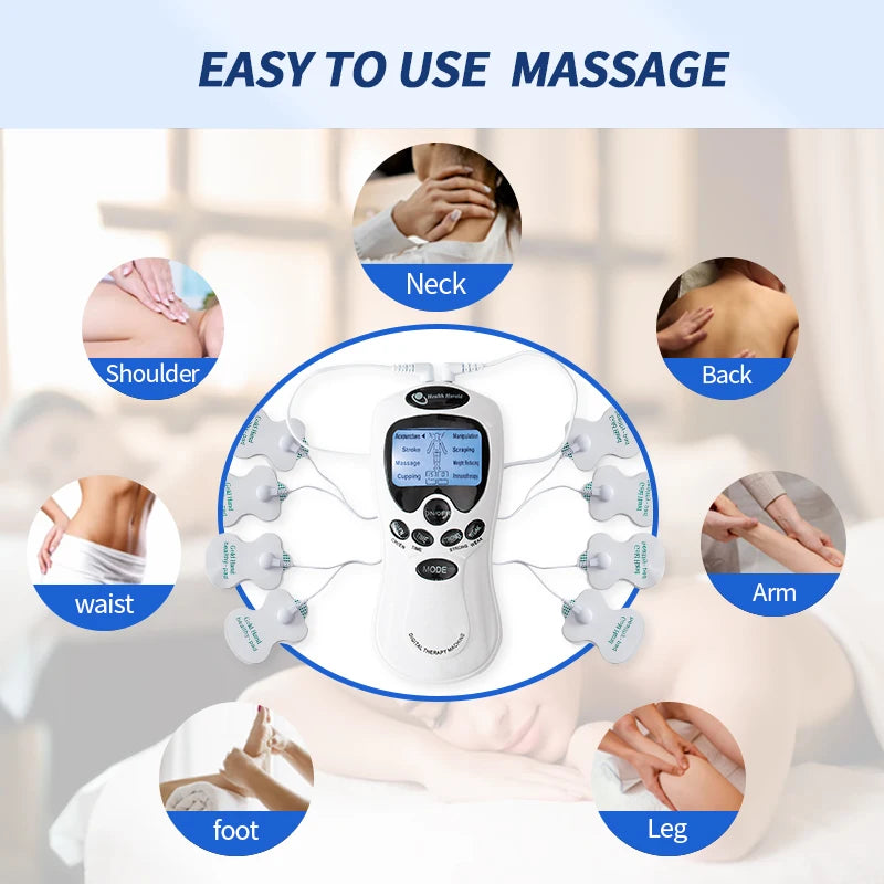 Tense Machine Pulse Massager Tens Acupuncture Electric Body Massage Instrument Electrical Muscle Stimulator for Neck Back Relax