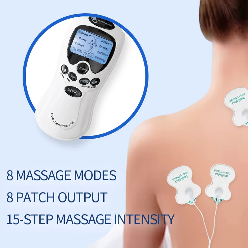 Tense Machine Pulse Massager Tens Acupuncture Electric Body Massage Instrument Electrical Muscle Stimulator for Neck Back Relax