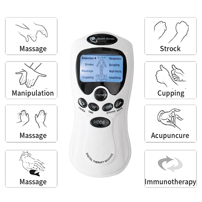 Tense Machine Pulse Massager Tens Acupuncture Electric Body Massage Instrument Electrical Muscle Stimulator for Neck Back Relax