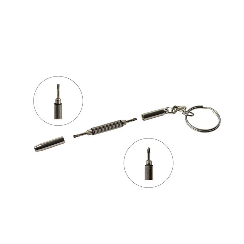 Glasses Screwdriver Eyeglass Screwdriver Watch Repair Kit With Keychain Portable Hand Tools Precision Screwdriver Tools 3 In 1