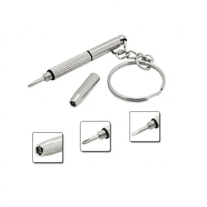 Glasses Screwdriver Eyeglass Screwdriver Watch Repair Kit With Keychain Portable Hand Tools Precision Screwdriver Tools 3 In 1