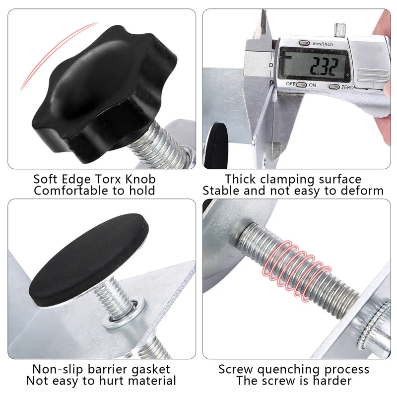 Universal Drawer Front Installation Clamps Holder Adapter Kit Aids Jig Tool Adjustable Fixing Clip for Woodworking Mounting