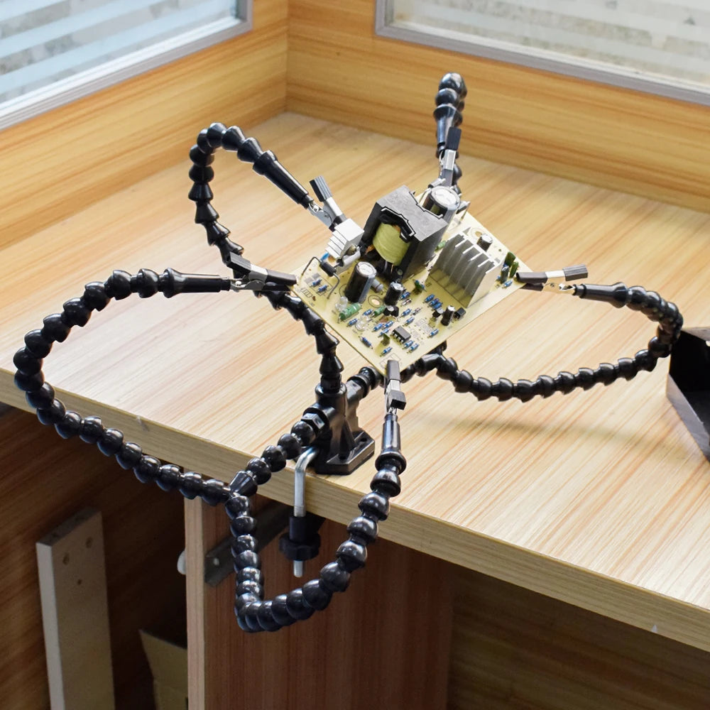 NEWACALOX Multi Soldering Helping Hand Tool Table Clip Third Hand Soldering Stand Welding PCB Holder Flexible Arm Soldering Tool