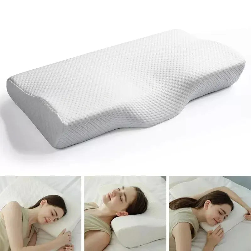 Memory Foam Bed Orthopedic Pillow Neck Protection Slow Rebound Memory Pillow Butterfly Shaped Health Cervical Neck