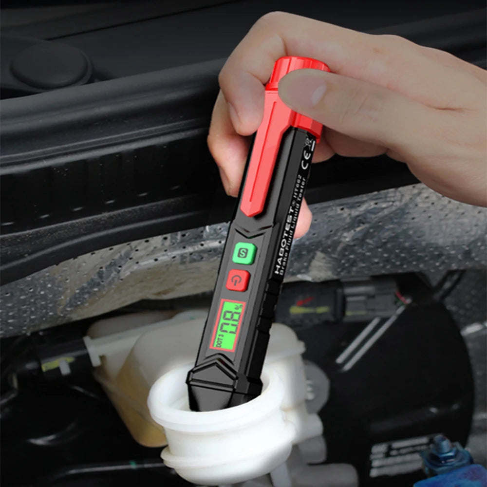 Car Brake Fluid Moisture Meter Liquid Oil Tester Analyzer For DOT3/DOT4/DOT5.1 Brake oil Quality Check Pen Sound Light Alarm