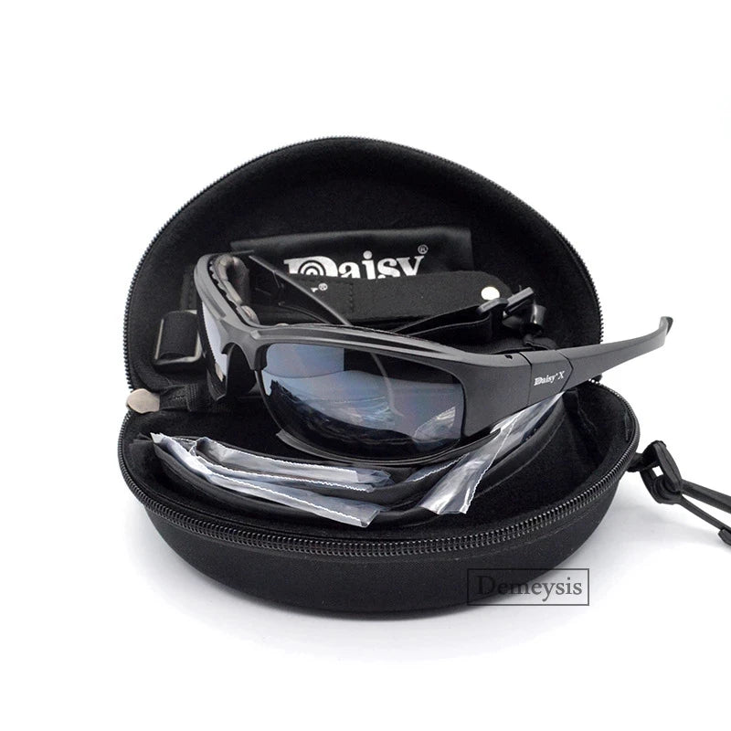 Daisy Tactical Polarized Glasses Military Goggles Army Sunglasses with 4 Lens Original Box Men Shooting Hiking Eyewear Gafas