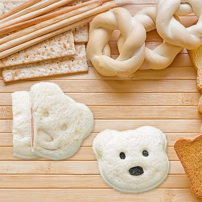 Cute Bear Sandwich Mold Toast Bread Making Cutter Mould Cute Baking Pastry Tools Children Interesting Food Kitchen Accessories