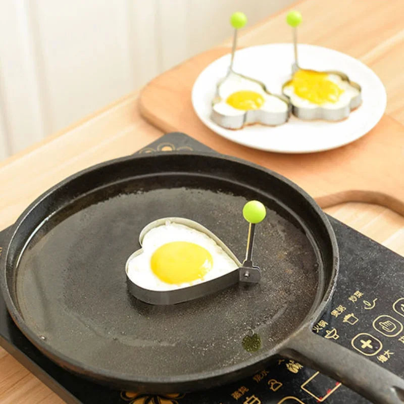 Stainless Steel 5Style Fried Egg Pancake Shaper Omelette Mold Mould Frying Egg Cooking Tools Kitchen Accessories Gadget Rings