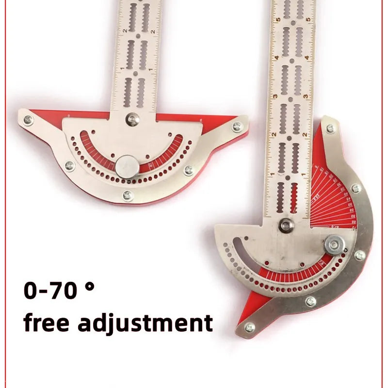 Woodworkers Edge Ruler Stainless Steel Protractor Angle Angle Precision Carpenter Measuring Tool