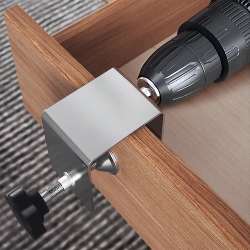 Universal Drawer Front Installation Clamps Holder Adapter Kit Aids Jig Tool Adjustable Fixing Clip for Woodworking Mounting
