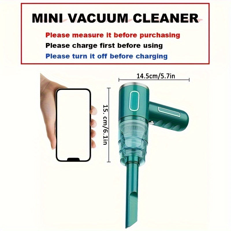 Portable Home And Car Vacuum Cleaner USB Rechargeable Car Dust Cleaner Handheld Super Power Home Wireless Vacuum Cleaner For Automobile Household