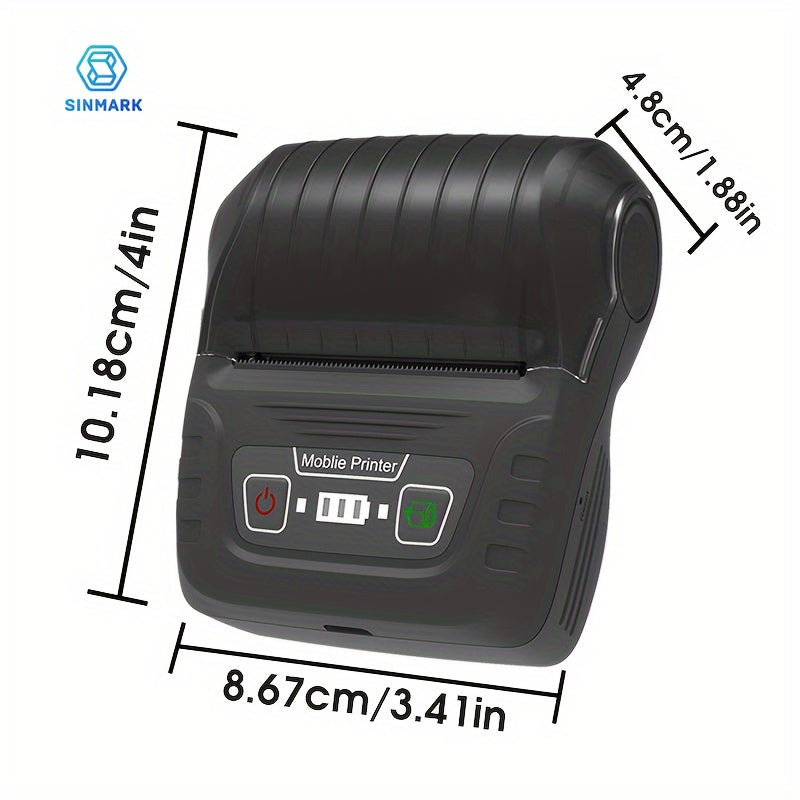 1pc SINMARK SK58 Label Maker Portable Label Printer for Small Business, Office, Home, Address, Mini Printer, Comes with a Roll of 4030 Paper, SinMARK