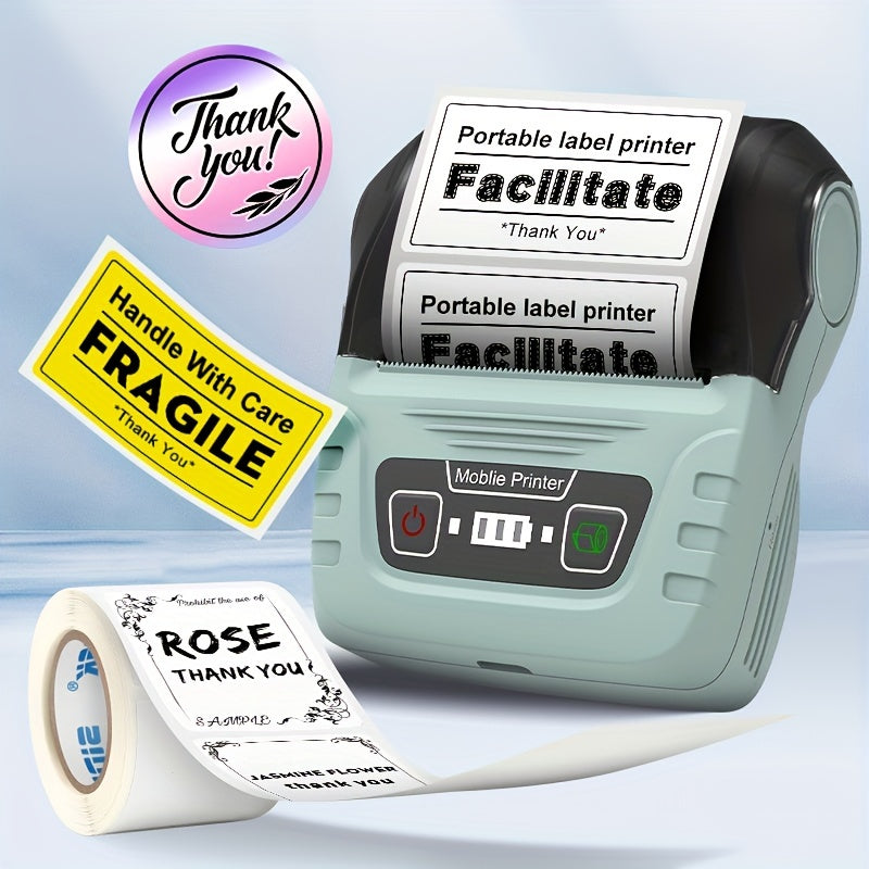 1pc SINMARK SK58 Label Maker Portable Label Printer for Small Business, Office, Home, Address, Mini Printer, Comes with a Roll of 4030 Paper, SinMARK