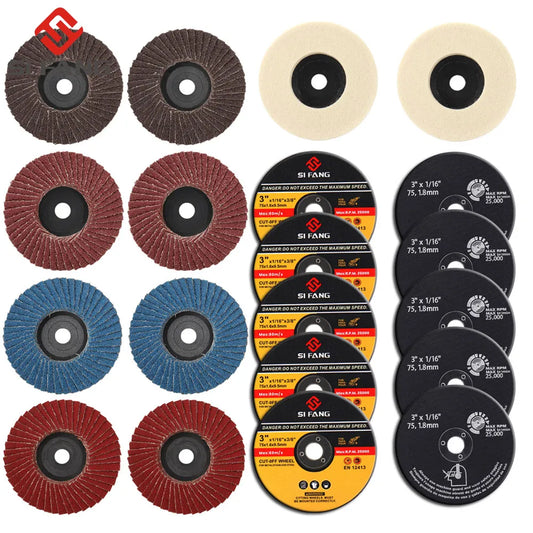 3 Inch 75mm Flap Discs Sanding Discs Grinding Wheels Blades Wood Cutting For Angle Grinder Abrasive Tools