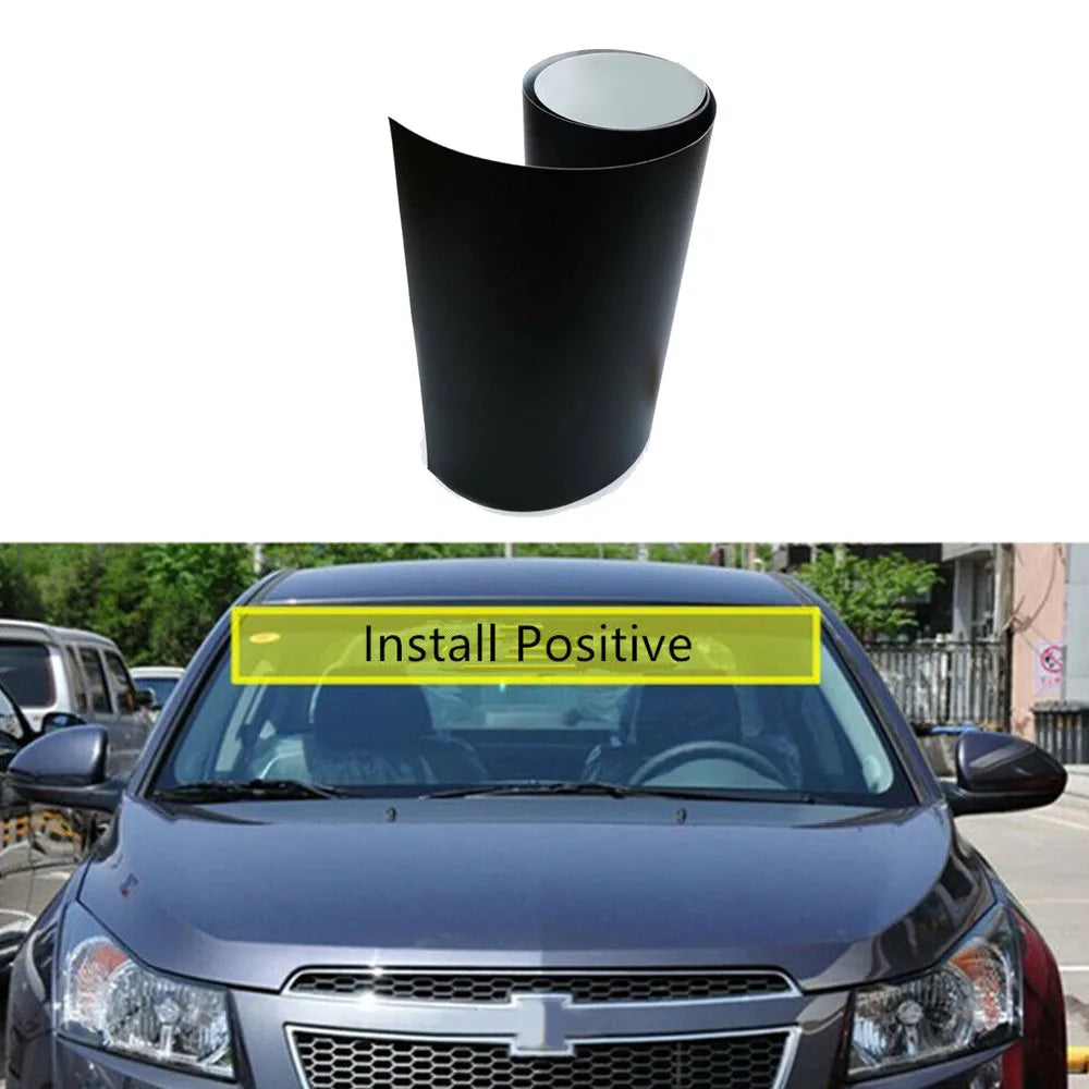 Car Gloss Black Sun Strip 140X20CM Universal Car Van Windscreen Sunstrip  Car Stickers Windscreen Sun Strip