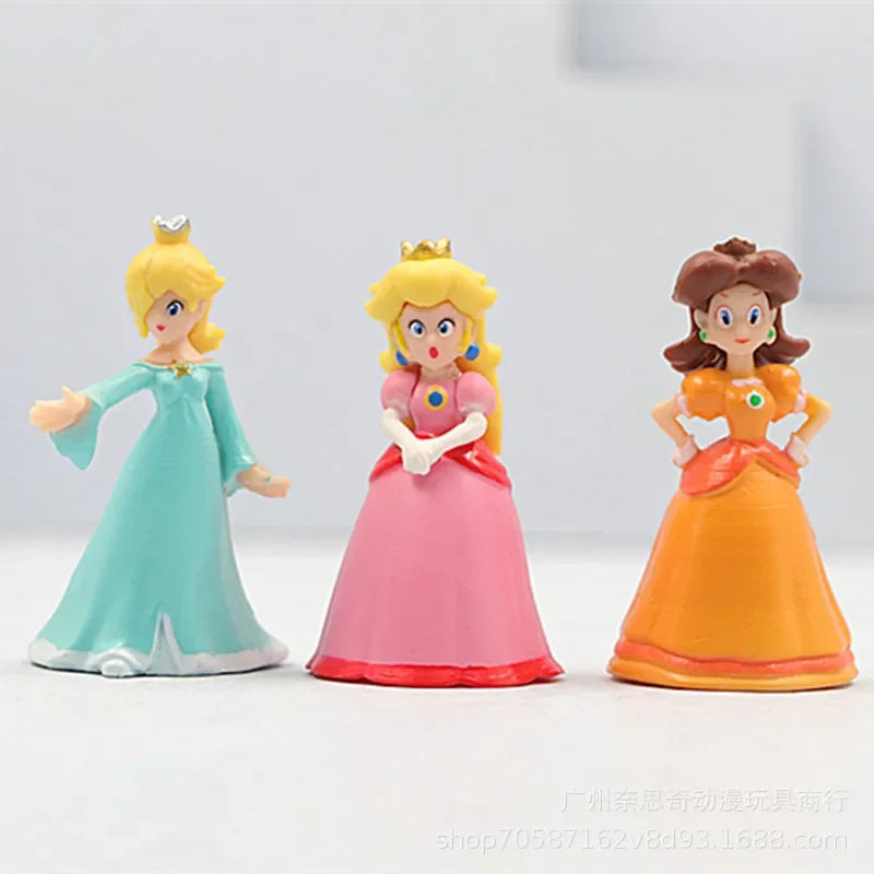 48pcs Super Mario Bros Toys Dolls Anime Figures Luigi Yoshi Donkey Kong Wario PVC Action Figure Model Toy for Kids Birthday Gift