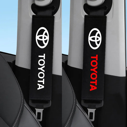 2pcs Car Seat Belt Cotton Safety Belt Shoulder Cover Breathable Protection for Toyota Corolla Camry Rav4 Yaris Hilux Prius Auris