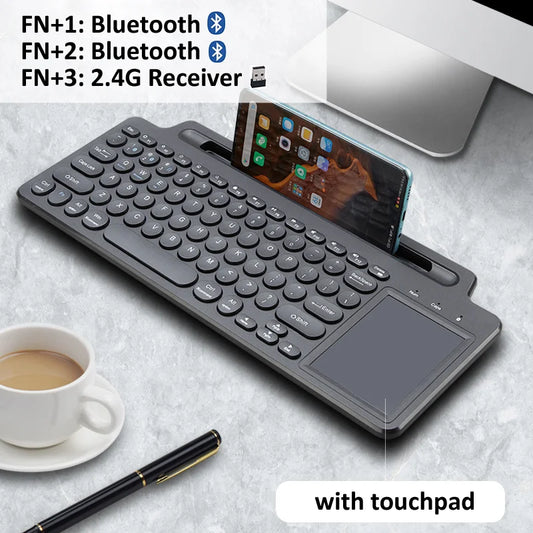 Wireless Keyboard Bluetooth Keyboard Mouse Card Slot Numeric Keypad for Android IOS Desktop Laptop PC Gamer