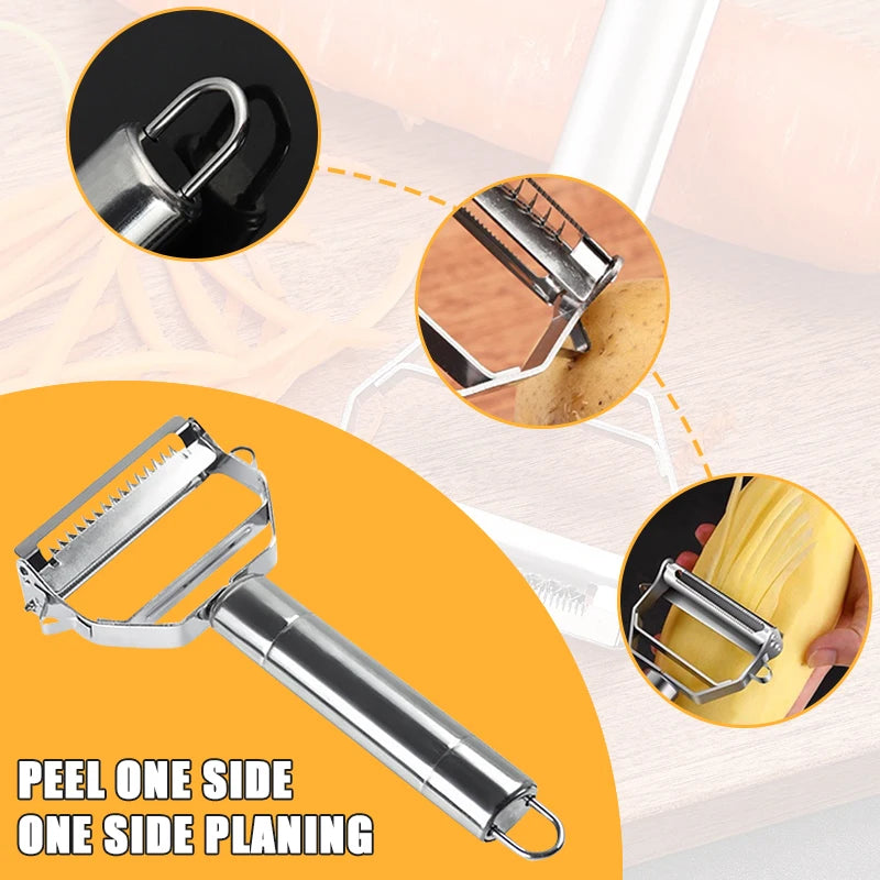 4In1 Multifunctional Vegetable Peeler Fruit Peeler Stainless Steel Vegetable Cutter Melon Planer Household Kitchen Gadgets