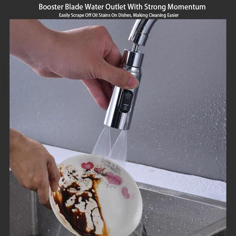 New Faucet Extender 360° Universal Rotation Extension Splash Proof Aerator 3 Modes Kitchen Sink Accessory With Universal Adapter