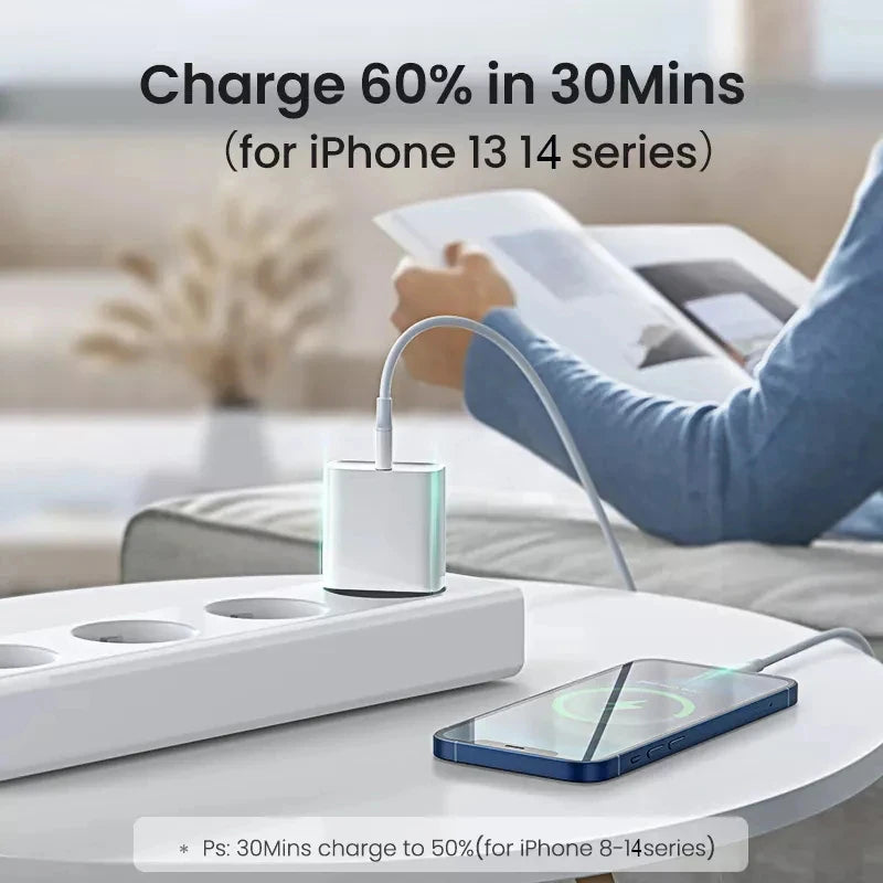 PD 20W USB C Fast Charging For iPhone 13 12 11 14 Pro Max 7 8 Plus Mini XS XR X Quick Charge USB Type C Cable For iPhone Charger