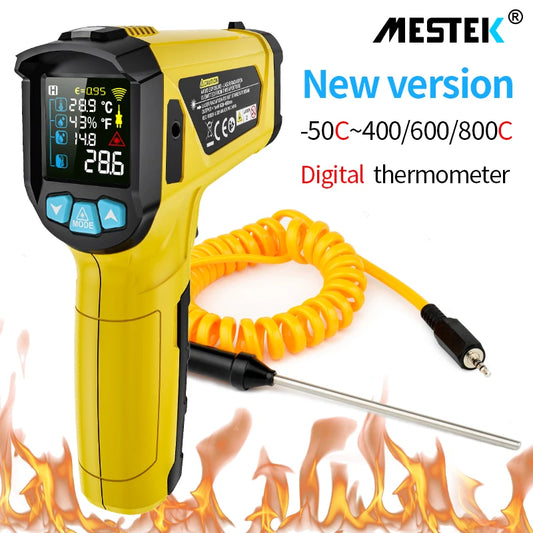 Mestek Industrial Infrared Thermometer Digital High Precision Kitchen Home Temperature Sensor Multifunction Digital Thermometer