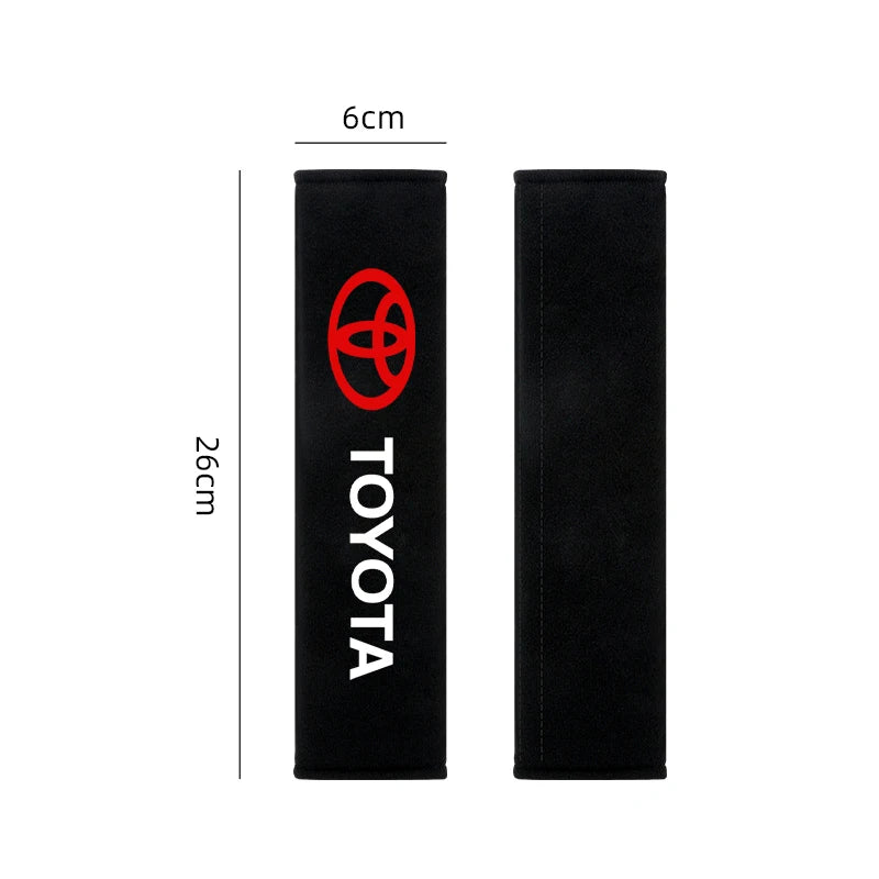 2pcs Car Seat Belt Cotton Safety Belt Shoulder Cover Breathable Protection for Toyota Corolla Camry Rav4 Yaris Hilux Prius Auris