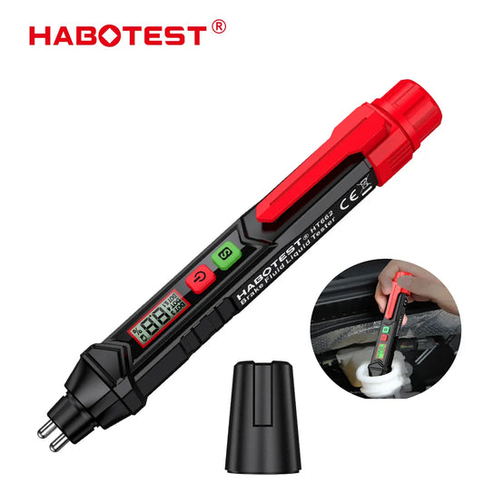 Car Brake Fluid Moisture Meter Liquid Oil Tester Analyzer For DOT3/DOT4/DOT5.1 Brake oil Quality Check Pen Sound Light Alarm
