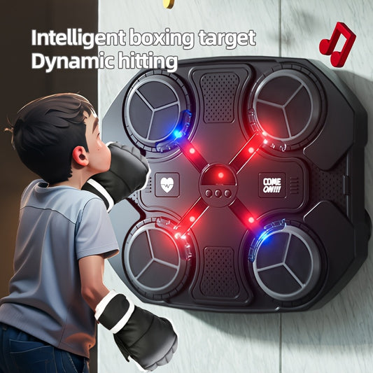 1pc Interactive Music Boxing Wall Target for Kids - ABS Material, Intelligent Dynamic Hitting Home Fitness Equipment, Thickened Boxing Training Machine for Children